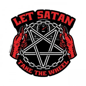Down-N-Out Sticker - Satan...
